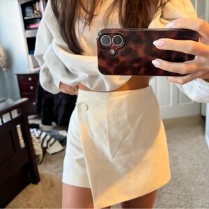 Cream wrap skort!